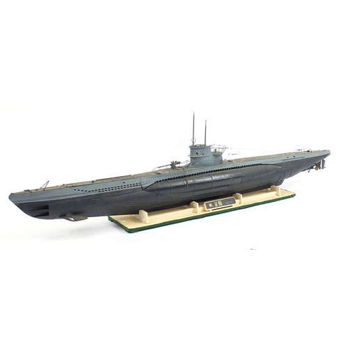 487 - Large military interest model of a German Submarine, U96 TYP VII C, 130cm in length