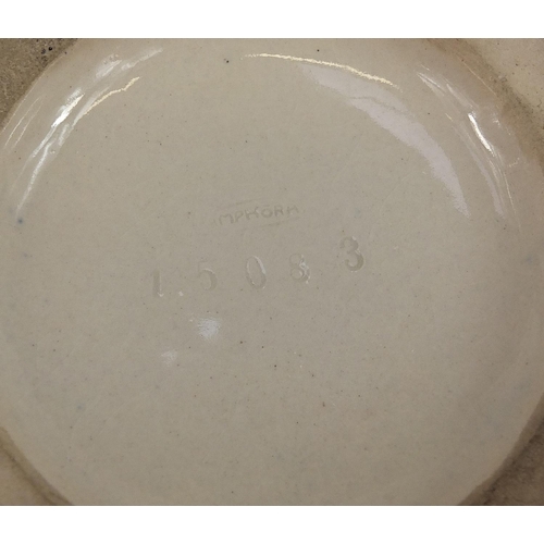 93 - Amphora, large Czechoslovakian Art Nouveau vase hand painted with a stylised cockerel amongst flower... 