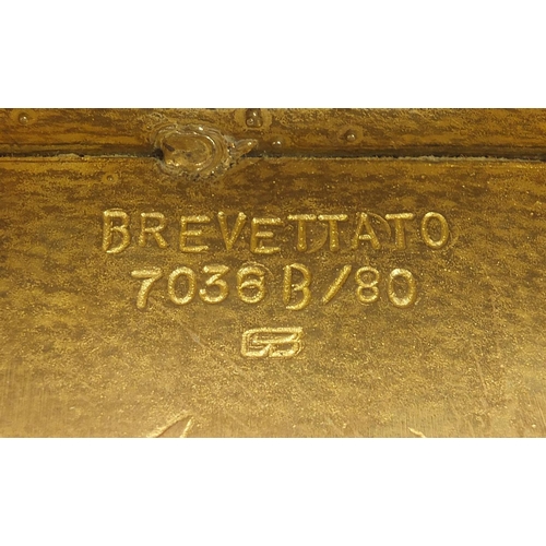 122 - French style gilt and silvered metal horse mantle clock, 43.5cm high