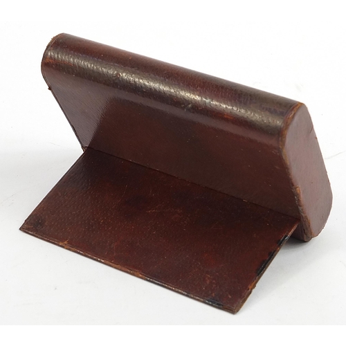 116 - Jaeger LeCoultre leather and chrome weather station retailed by Asprey, comprising eight day clock, ... 