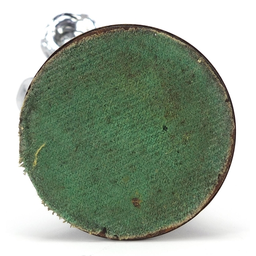 101 - 1930's motoring interest chrome plated Spirit of Ecstasy Phantom car mascot raised on a later ebonis... 