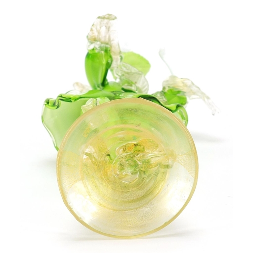 165 - Murano gold flecked glass figure, 34cm high
