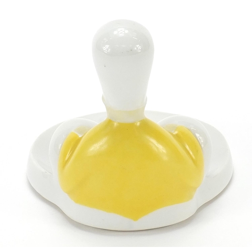 89 - Robj, French Art Deco porcelain figural dish, 12.5cm in length