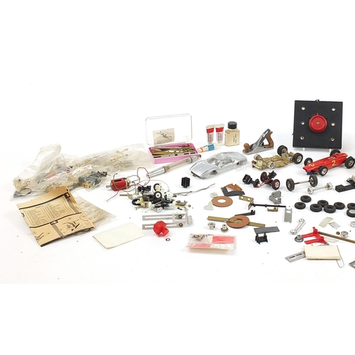 2195 - Vintage Scalextric type racing cars and accessories