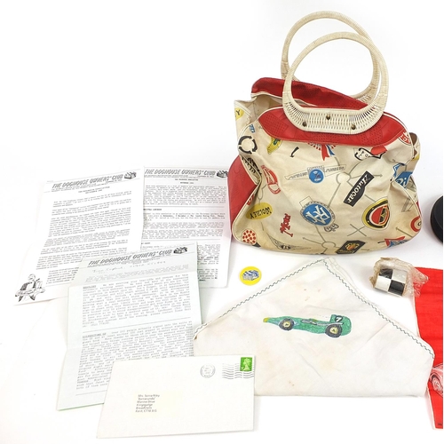 114 - Vintage motoring interest ephemera and collectables including badge and letters relating to The Wome... 