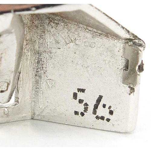 108 - Rare motoring interest silver and enamel lapel badge relating to The Women's Motor Racing Associates... 