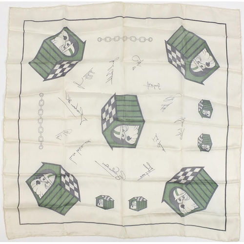 112 - Vintage motoring interest silk scarf relating to The Women's Motor Racing Associates club known as t... 