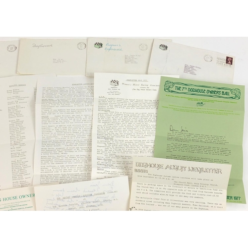 113 - Vintage motoring interest ephemera relating to The Women's Motor Racing Associates Club known as The... 