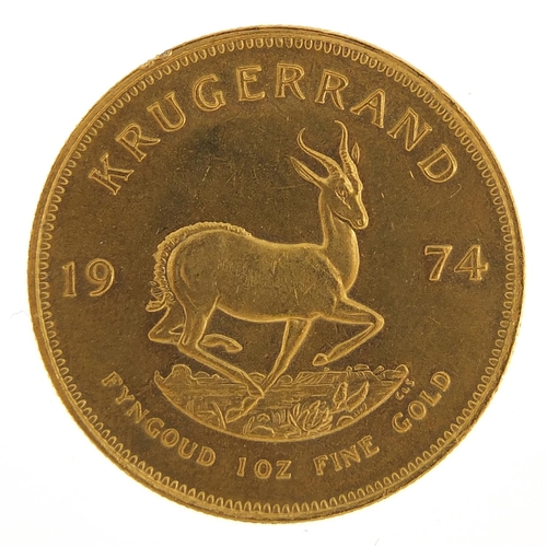 17 - South African 1974 gold krugerrand - this lot is sold without buyer’s premium, the hammer price is t... 