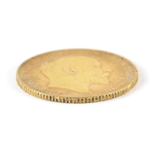 27 - Edward VII 1907 gold half sovereign - this lot is sold without buyer’s premium, the hammer price is ... 