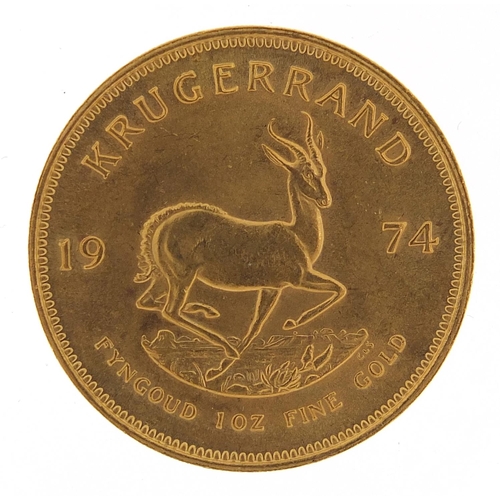 34 - South African 1974 gold krugerrand - this lot is sold without buyer’s premium, the hammer price is t... 