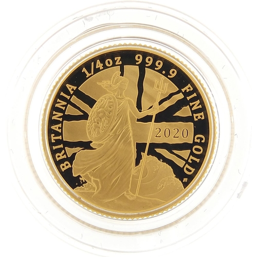 41 - Elizabeth II 2020 Britannia gold proof twenty five pound coin, 685/700 - this lot is sold without bu... 