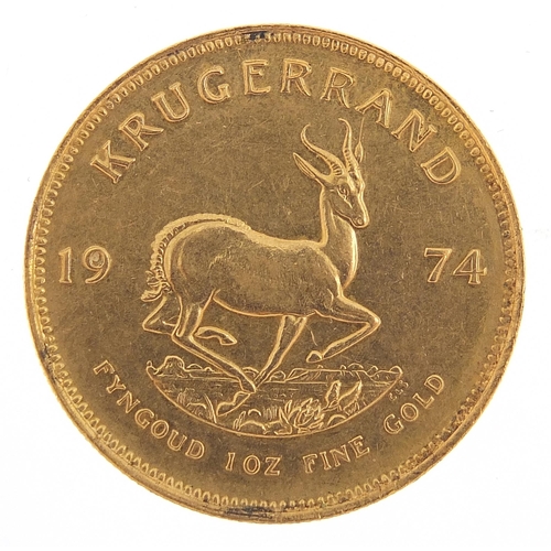 57 - South African 1974 gold krugerrand - this lot is sold without buyer’s premium, the hammer price is t... 