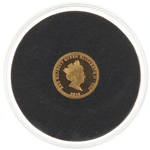 37 - Queen Elizabeth 2016 gold quarter sovereign - this lot is sold without buyer’s premium, the hammer p... 