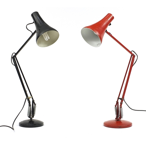 1012 - Two vintage metal Anglepoise lamps, 84cm high