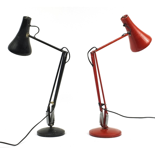 1012 - Two vintage metal Anglepoise lamps, 84cm high