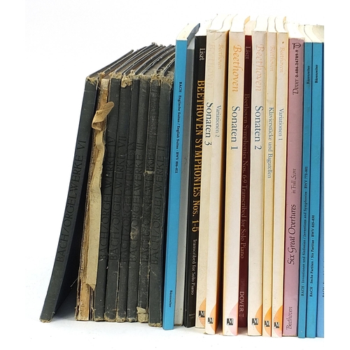 282 - Sheet music books to include Bach, Beethoven and Wagner