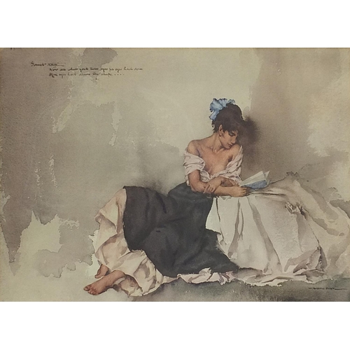 33 - William Russell Flint - Spanish lady, contemporary print, mounted and framed, 70cm x 58cm excluding ... 