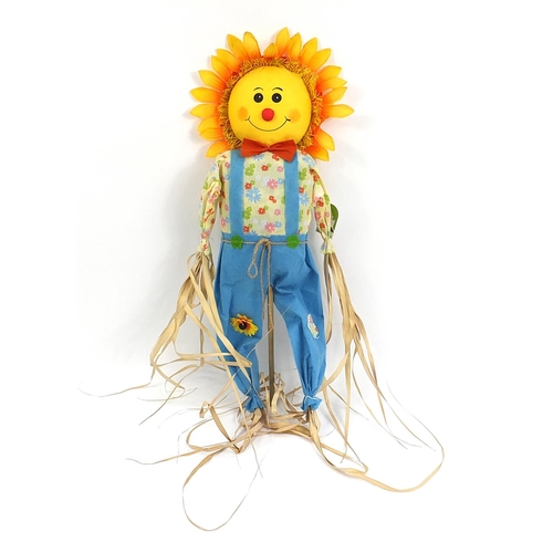41 - Garden giant sunflower cloth scarecrow, 90cm high