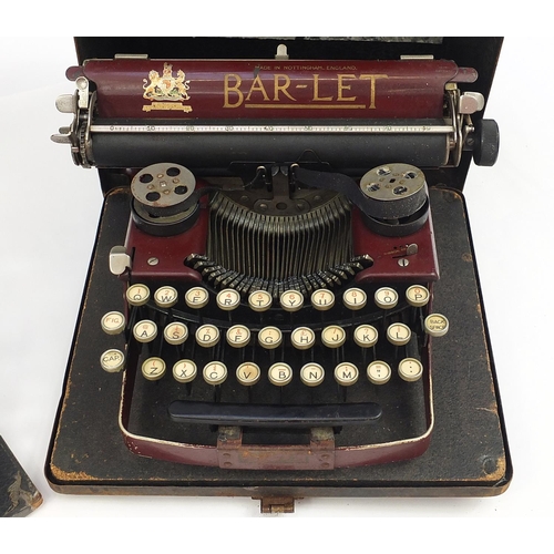 1049 - Two vintage typewriters comprising Bar-Let and Imperial