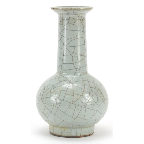 933 - Chinese porcelain Ge ware type vase, 18cm high