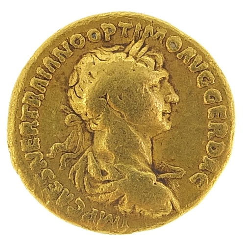 1104 - Roman Empire Trajan gold aureus, 7.1g