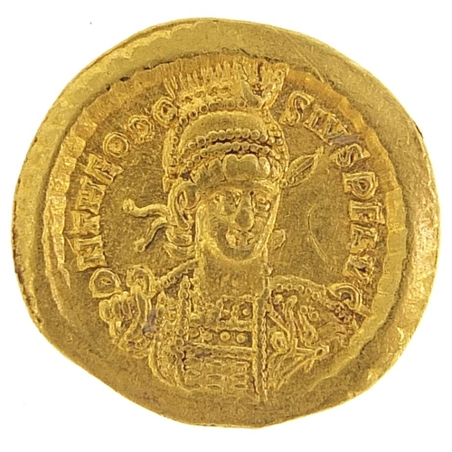 1106 - Roman Empire Theodosius II gold solidus, 4.5g