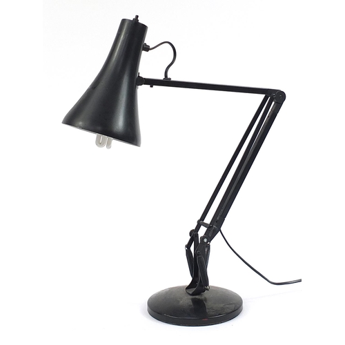 1013 - Black metal Anglepoise table lamp, 80cm high extended