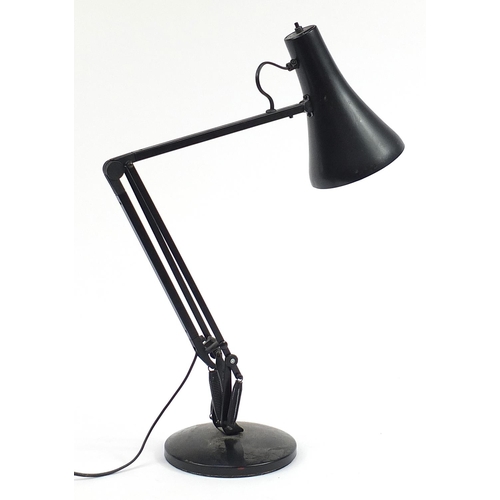 1013 - Black metal Anglepoise table lamp, 80cm high extended