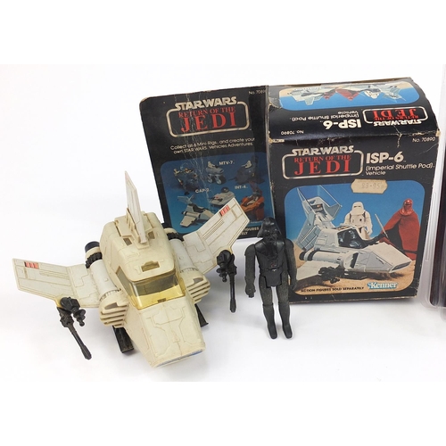 1030 - Star Wars Darth Vader figure in blister pack and ISP-6 Shuttle Pod with box by Kenner