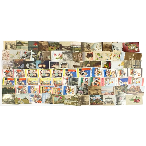 2122 - Collection of comical greetings and topographical postcards