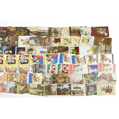 2122 - Collection of comical greetings and topographical postcards