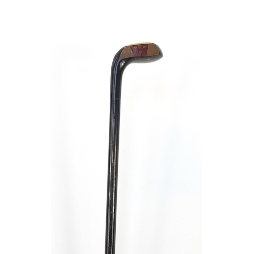 952 - Edwardian hardwood Sunday walking stick