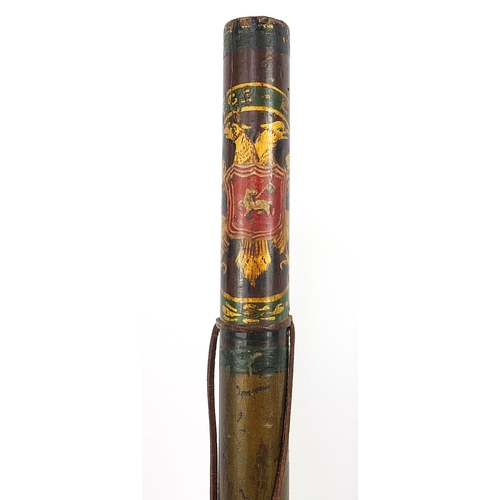 940 - Perth High Constable's baton hand painted with crests, 69cm in length