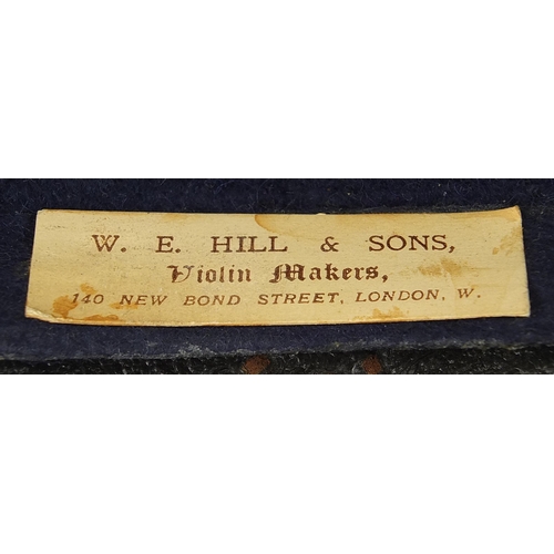 1014 - Old wooden violin with one piece back and case bearing a Joseph Guarnerius Fecit paper label dated 1... 