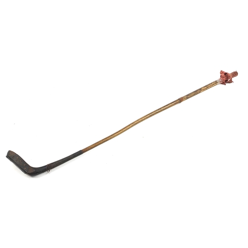 953 - Jack B Ross long nose driver golf club, 88.5cm in length