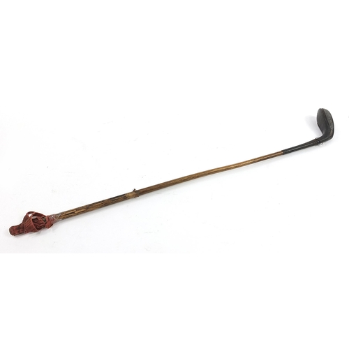 953 - Jack B Ross long nose driver golf club, 88.5cm in length