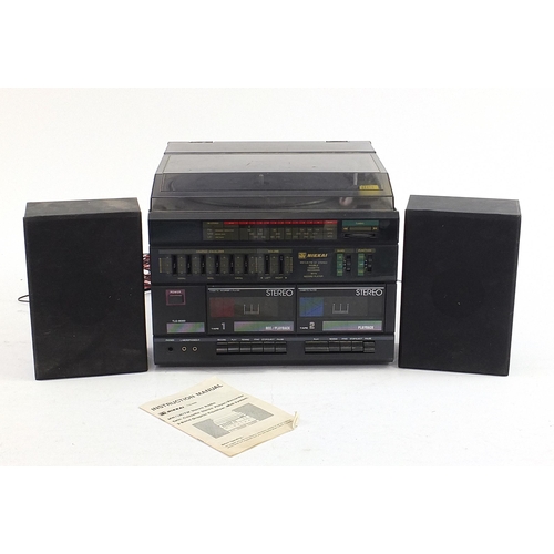 2086 - Vintage Nikkai midi system with cassette player and turntable model TLG-9000