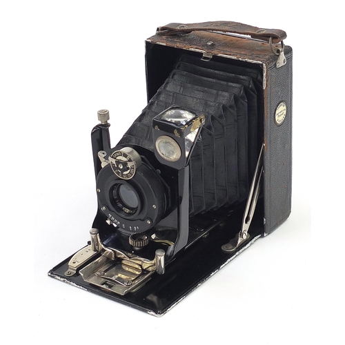 1040 - Early 20th century Thornton Pickard Imperial pocket plate camera with leather case