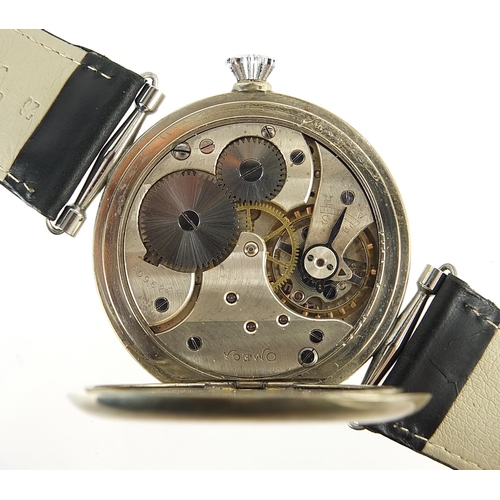 196 - Omega, oversized World Time wristwatch, the movement numbered 6096282, 50mm in diameter