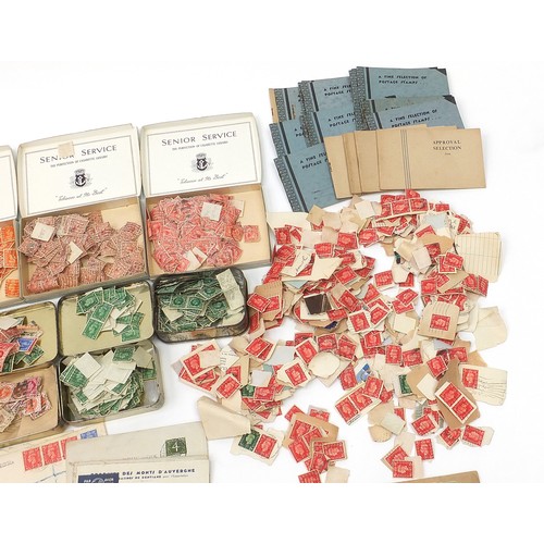61 - Extensive collection of world stamps and postal history arranged in a vintage suitcase, 65cm wide