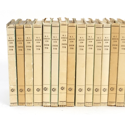 19 - Hans Christian Andersen books Eventyr Og Historier series of books published by Flensteds Forlag Ode... 