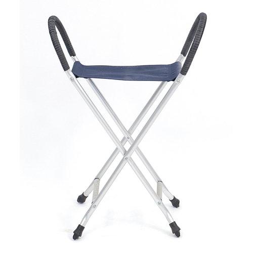 161 - Folding outdoor garden stool, 80cm high