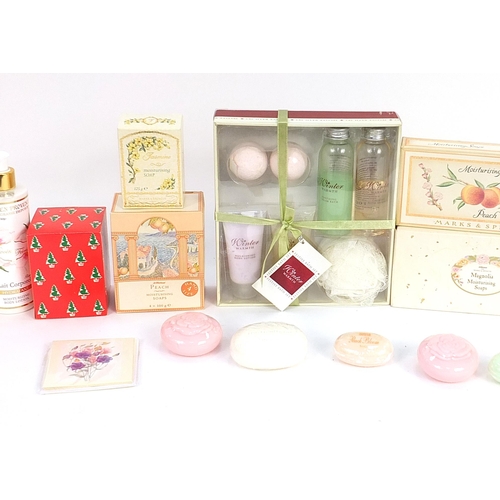 99 - Assorted unopened soaps and moisturising creams