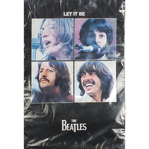 130 - Large Beatles Let it Be poster, mounted on card, 90cm x 60cm