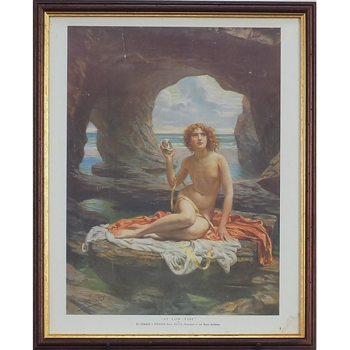 276 - After Sir Edward J Poynter - At Low Tide, print, mounted and framed, overall 45cm x 55cm