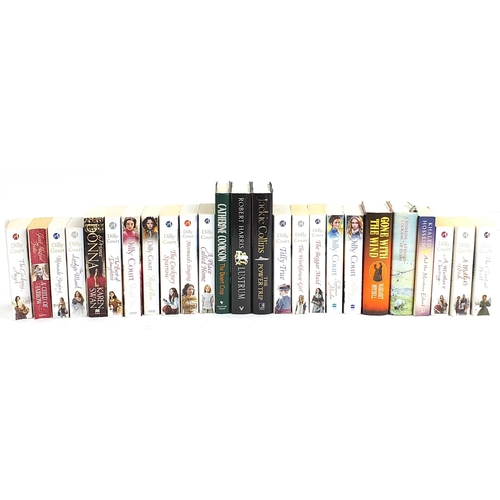 213 - Quantity of assorted hardback and paperback novels including Jackie Collins, Catherine Cookson and D... 