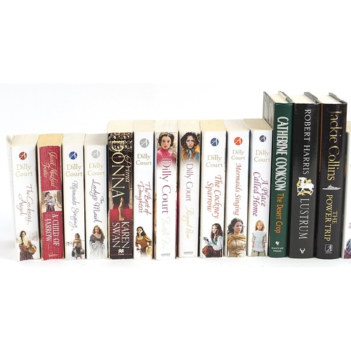 213 - Quantity of assorted hardback and paperback novels including Jackie Collins, Catherine Cookson and D... 