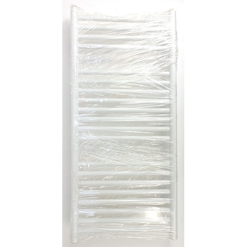 75 - As new boxed Hydroline white towel radiator, approximately 100cm high