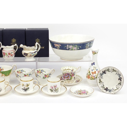 2151 - Collectable china including boxed Royal Worcester jugs, Wedgwood Blue Siam fruit bowl and Royal Worc... 